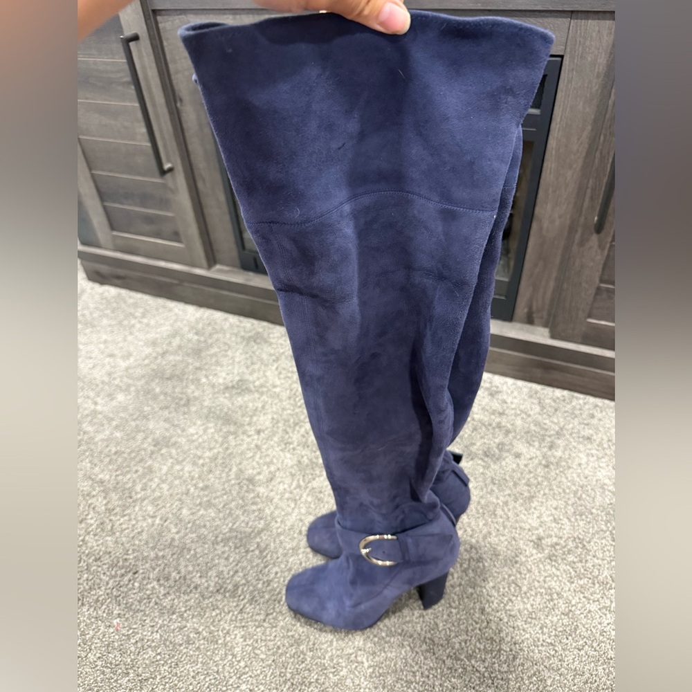 Giuseppe Zanotti Navy Over-the-Knee Boots